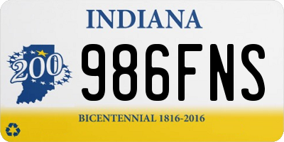 IN license plate 986FNS