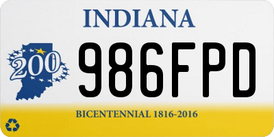 IN license plate 986FPD