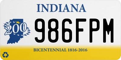 IN license plate 986FPM