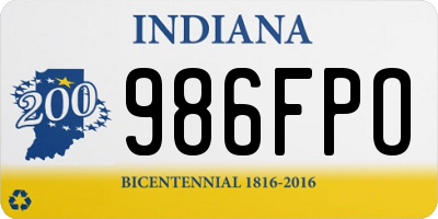 IN license plate 986FPO