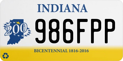 IN license plate 986FPP