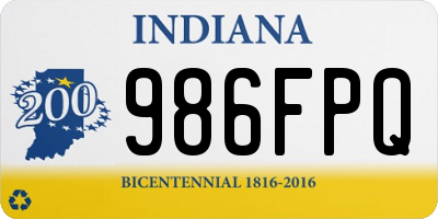 IN license plate 986FPQ