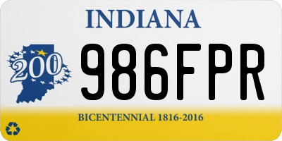 IN license plate 986FPR