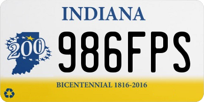 IN license plate 986FPS