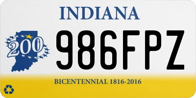 IN license plate 986FPZ