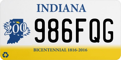 IN license plate 986FQG