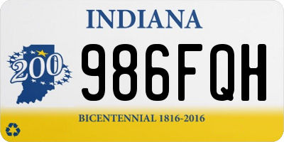 IN license plate 986FQH