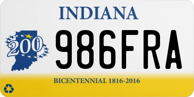 IN license plate 986FRA