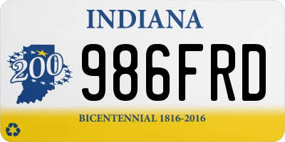 IN license plate 986FRD