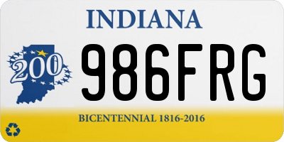 IN license plate 986FRG