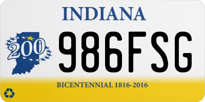 IN license plate 986FSG