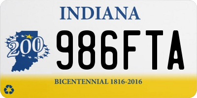 IN license plate 986FTA