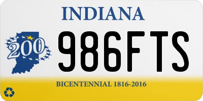 IN license plate 986FTS