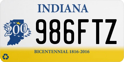 IN license plate 986FTZ