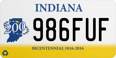 IN license plate 986FUF