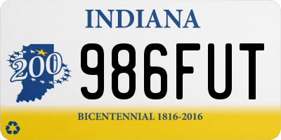 IN license plate 986FUT