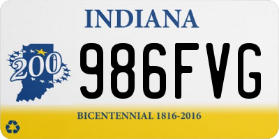 IN license plate 986FVG