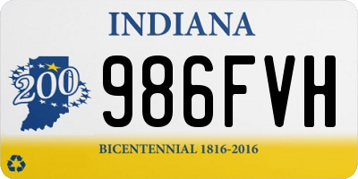 IN license plate 986FVH