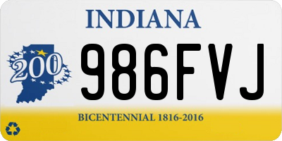 IN license plate 986FVJ