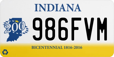 IN license plate 986FVM