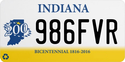 IN license plate 986FVR