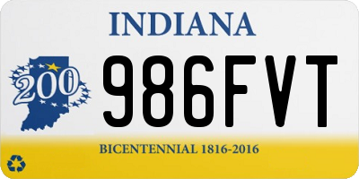 IN license plate 986FVT