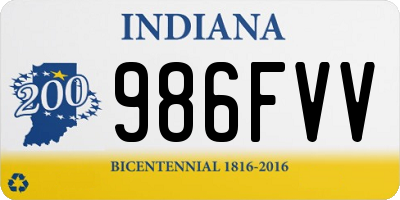 IN license plate 986FVV