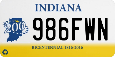 IN license plate 986FWN