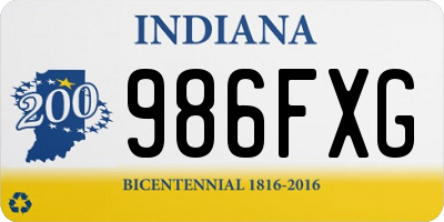 IN license plate 986FXG