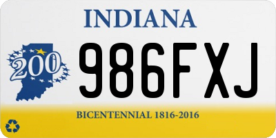 IN license plate 986FXJ