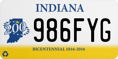 IN license plate 986FYG