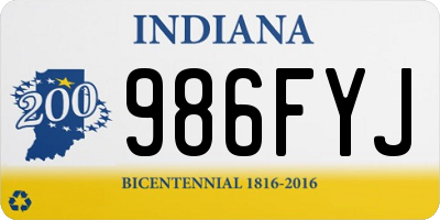 IN license plate 986FYJ