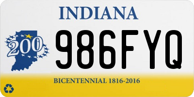 IN license plate 986FYQ