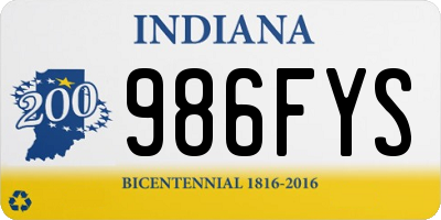 IN license plate 986FYS