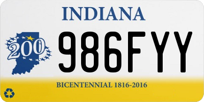 IN license plate 986FYY