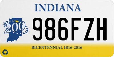 IN license plate 986FZH