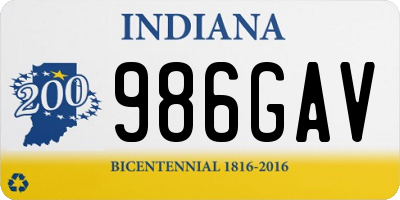 IN license plate 986GAV