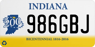 IN license plate 986GBJ