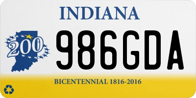 IN license plate 986GDA