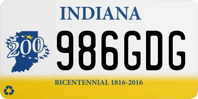IN license plate 986GDG