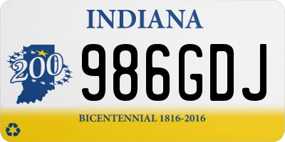 IN license plate 986GDJ