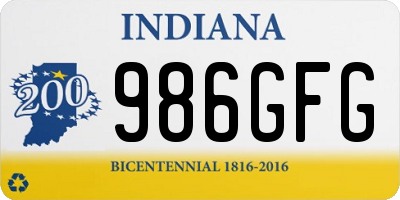 IN license plate 986GFG