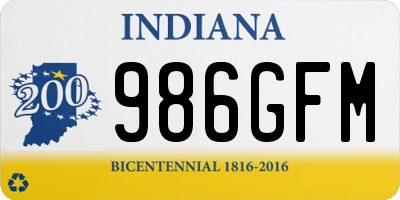 IN license plate 986GFM