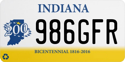 IN license plate 986GFR