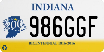 IN license plate 986GGF