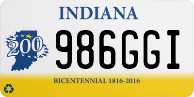 IN license plate 986GGI