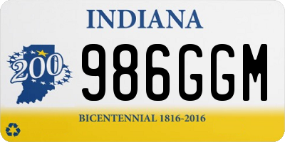 IN license plate 986GGM