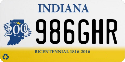 IN license plate 986GHR