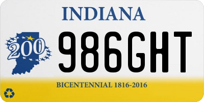 IN license plate 986GHT