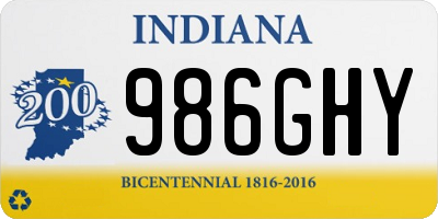 IN license plate 986GHY